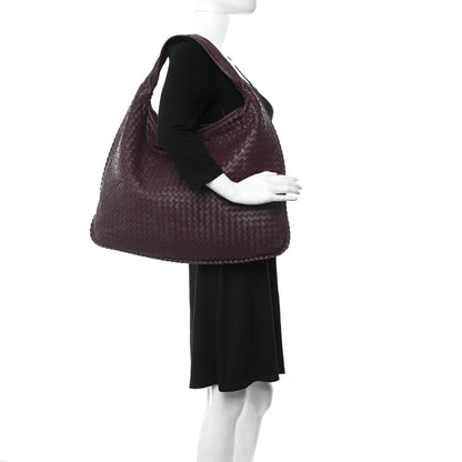 Bottega Veneta Nappa Intrecciato Large Veneta Hobo Dark Red 2 of 11