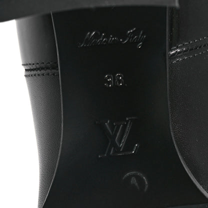 Louis Vuitton Calfskin Beaubourg Cuff Ankle Boots 38 Black 6 of 8