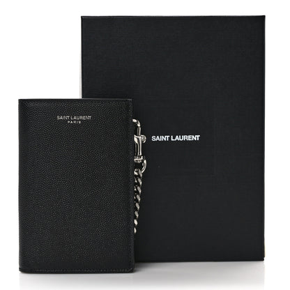 Saint Laurent Grain De Poudre North South Chain Wallet Black 8 of 8