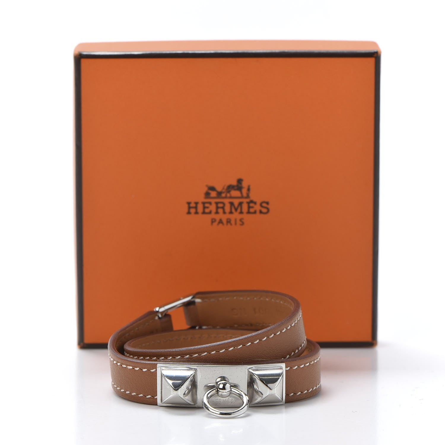 Hermes Barenia Rivale Double Tour Bracelet T2 Fauve 6 of 6