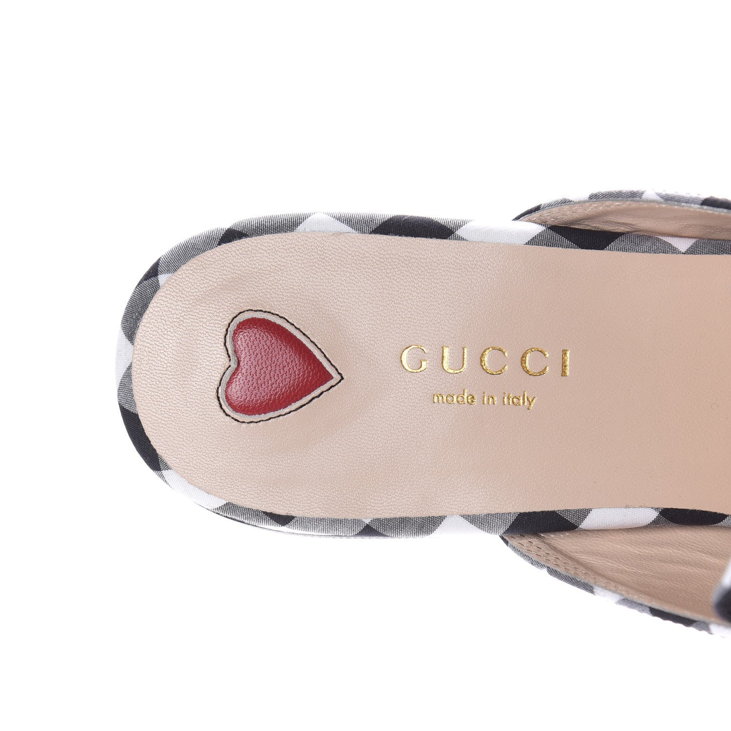 Gucci Cotton Gingham Womens Princetown Slippers 38.5 White Black 8 of 10