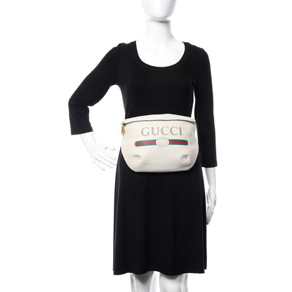 Gucci Grained Calfskin Logo Belt Bag White 3 of 10