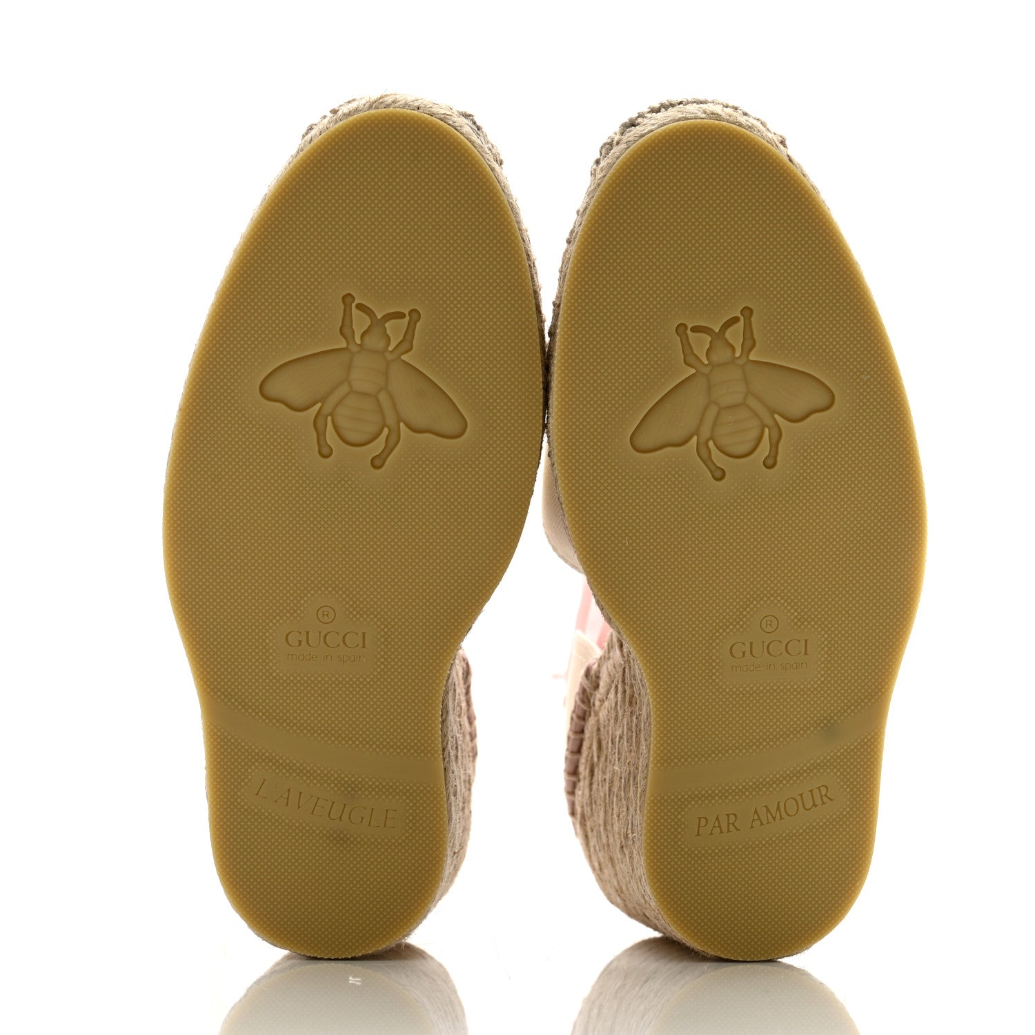 Gucci Canvas Grossgrain Embroidered Judit Ankle Wrap Platform 35/120mm Espadrille Wedges 40 White Shell 5 of 11