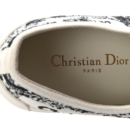 Christian Dior Canvas Embroidered Plan De Paris Womens Walk'N'Dior Platform Sneakers 36.5 White Black 15 of 20