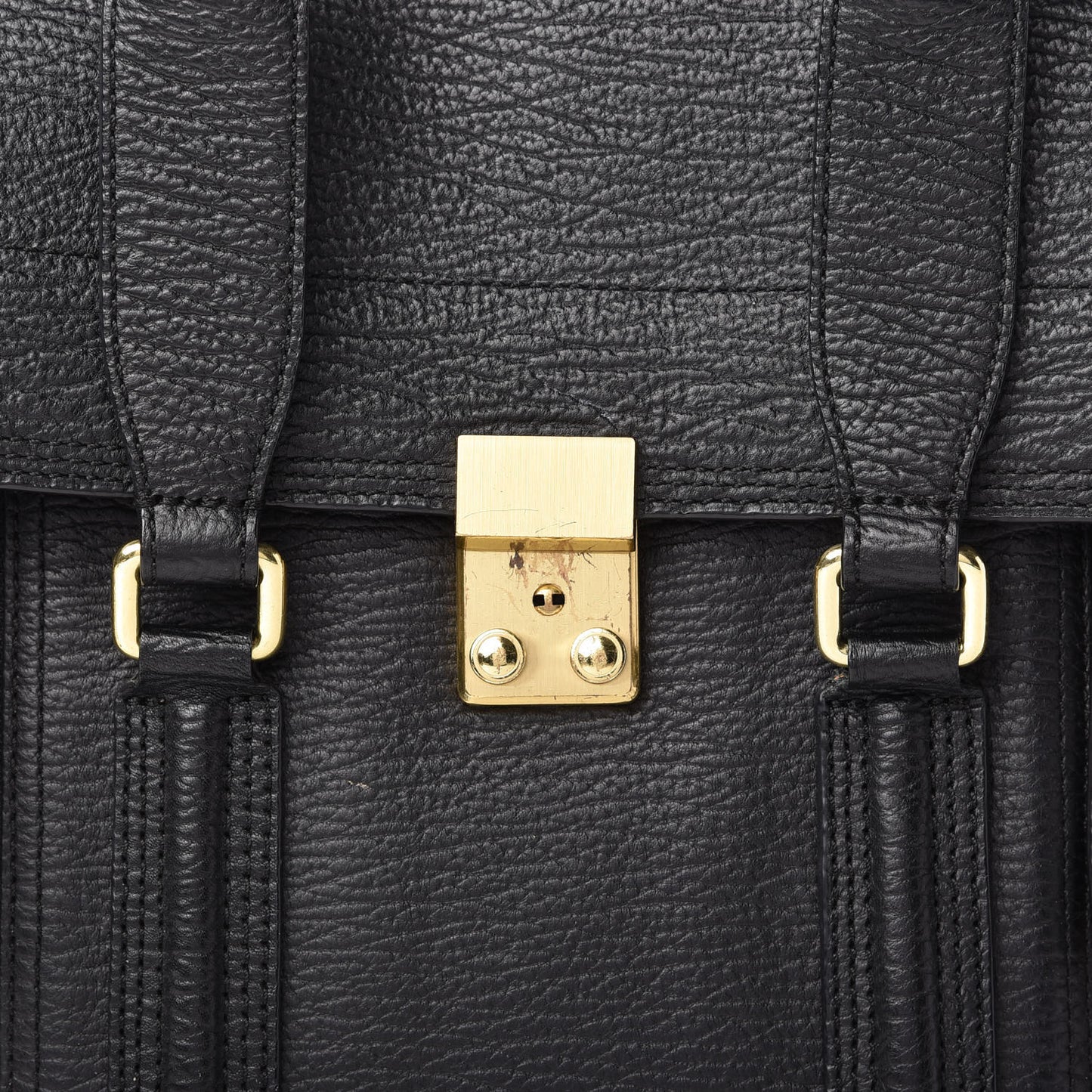 Textured Calfskin Medium Pashli Satchel Black
