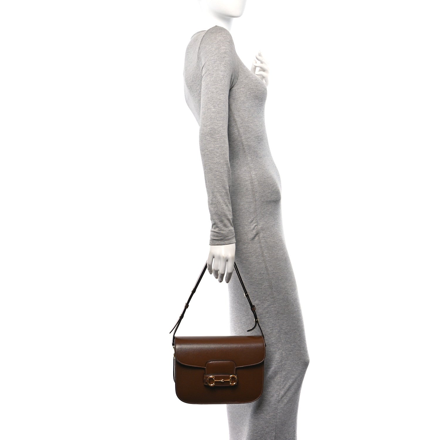 Gucci Azalea Calfskin Horsebit 1955 Shoulder Bag Brown Sugar 2 of 10
