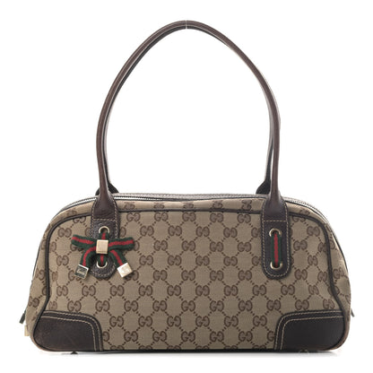 Gucci Monogram Small Princy Satchel Dark Brown 1 of 6
