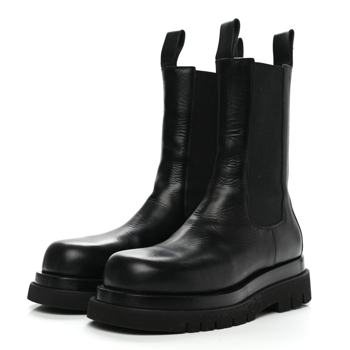 Calfskin The Lug Chelsea Boots 41 Black
