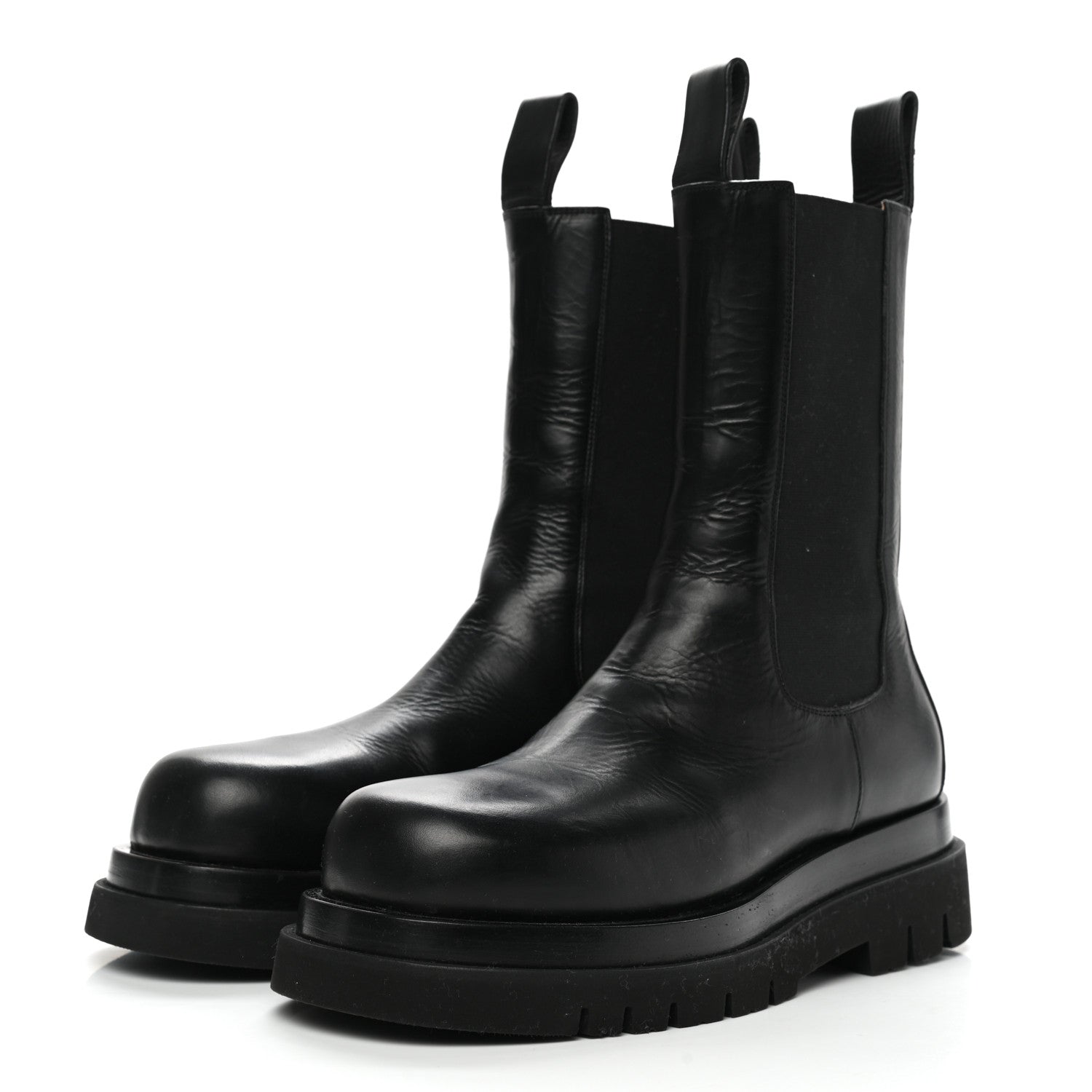 Bottega Veneta Calfskin The Lug Chelsea Boots 41 Black 3 of 11