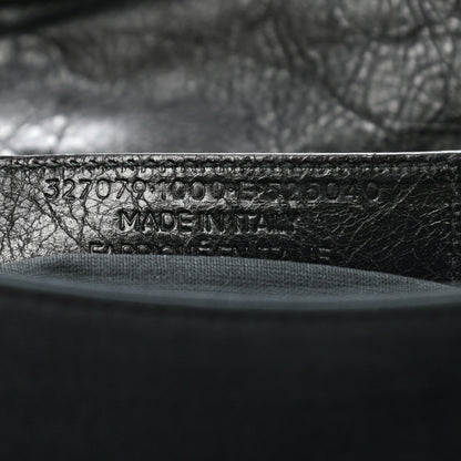Balenciaga Agneau Giant 12 Gold Hardware Envelope Strap Clutch Black 9 of 10