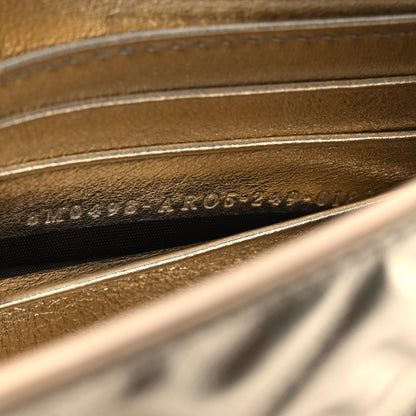 Fendi Metallic Nappa Matisse FF Embossed Wallet On Chain Platino 7 of 13