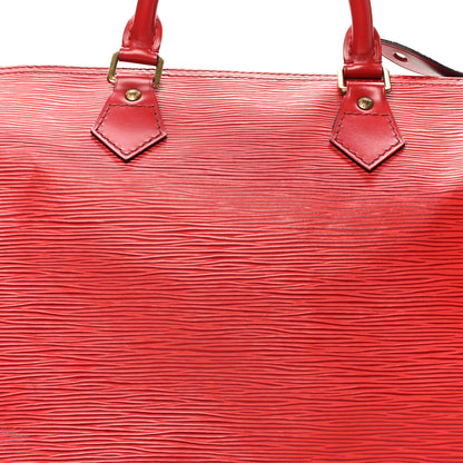 Louis Vuitton Epi Speedy 30 Castillan Red 7 of 10