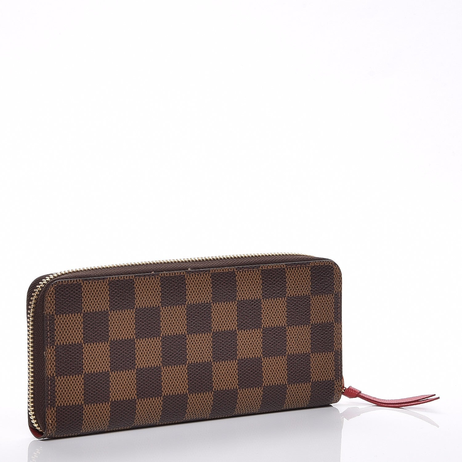 Louis Vuitton Damier Ebene Clemence Wallet Cherry 3 of 8