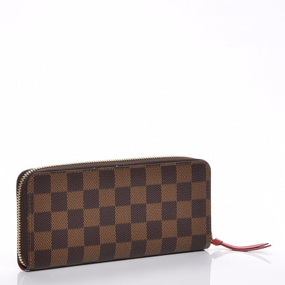 Louis Vuitton Damier Ebene Clemence Wallet Cherry 3 of 8