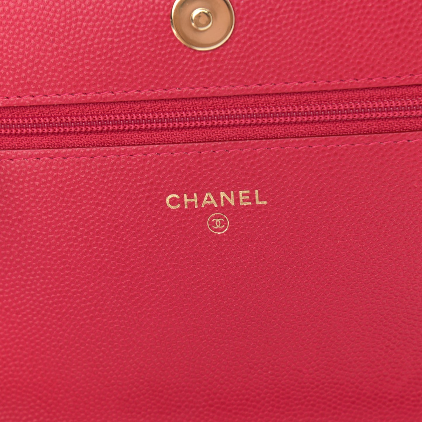 Caviar Quilted Boy Wallet On Chain WOC Fuchsia