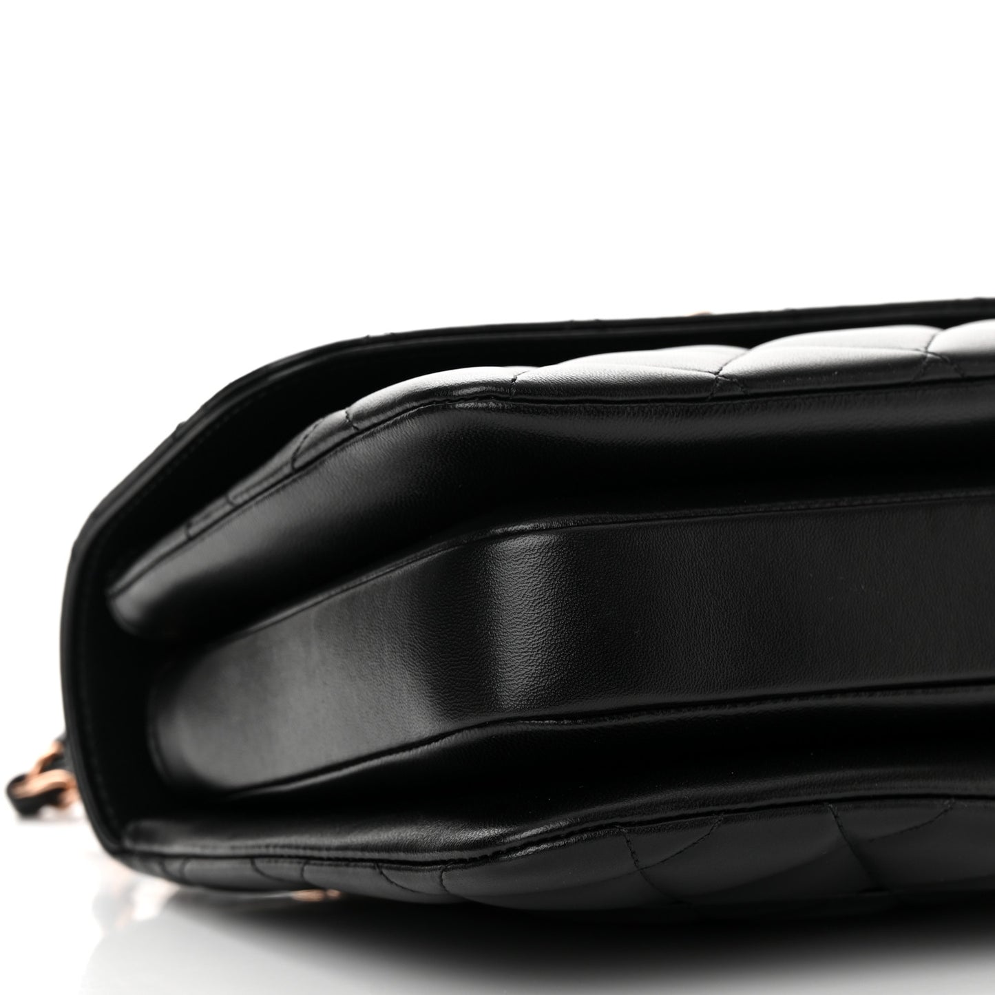 Lambskin Quilted Small Trendy CC Dual Handle Flap Bag Black