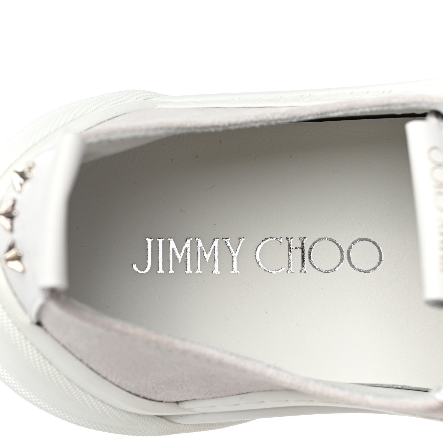Jimmy Choo Suede Calfskin VBC Lace Up Sneakers 37 White Natural 8 of 10