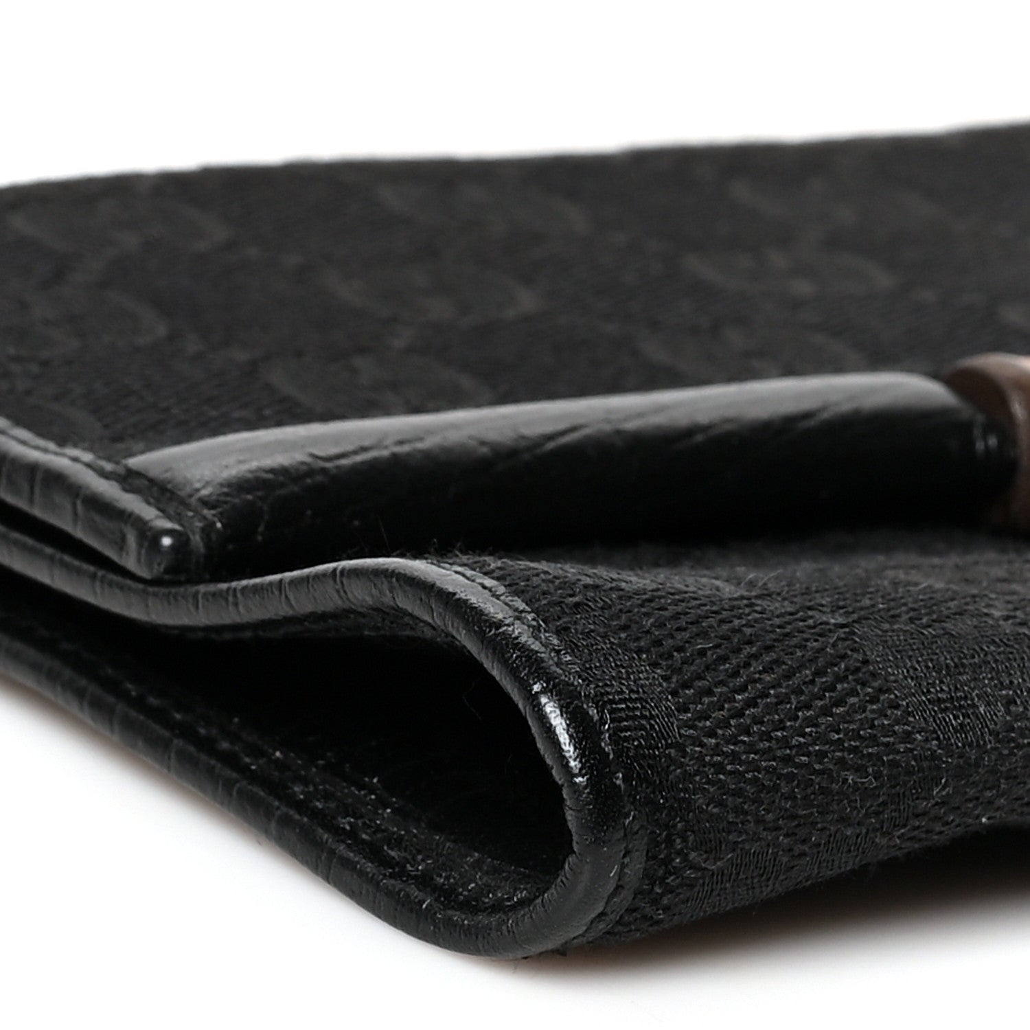 Gucci Monogram Bamboo Bar Clutch Black 8 of 9