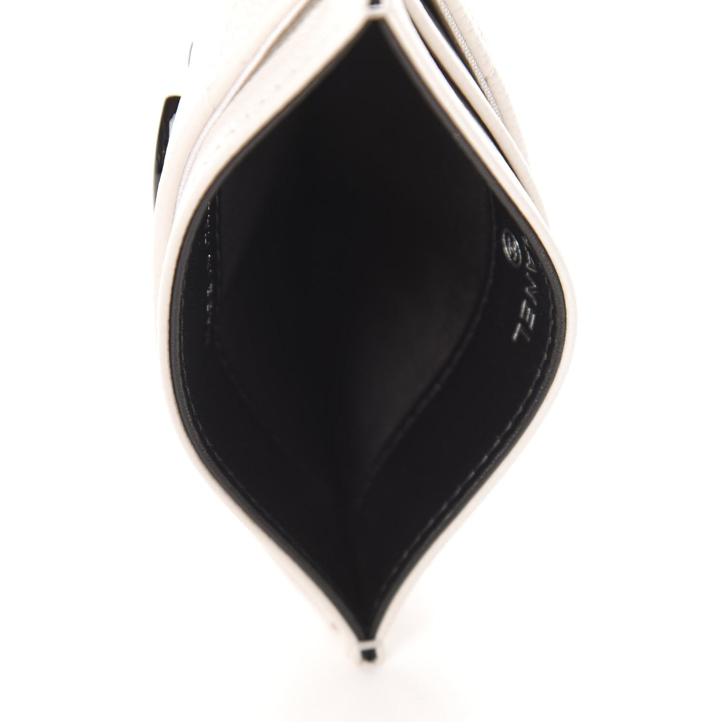 Caviar Quilted My Everything Card Holder White Black