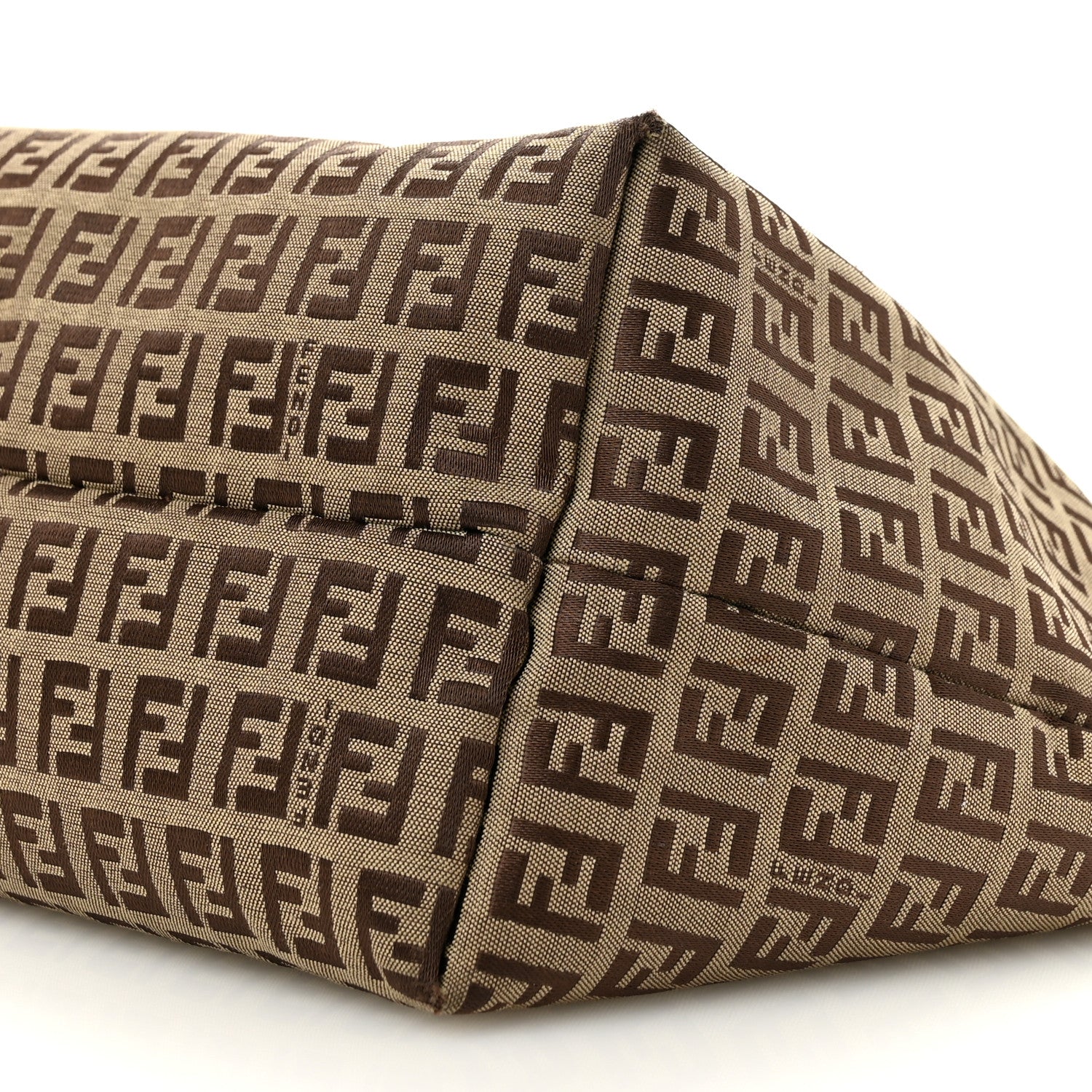 Fendi Zucchino Shopping Tote Beige Beige Tobacco 11 of 14
