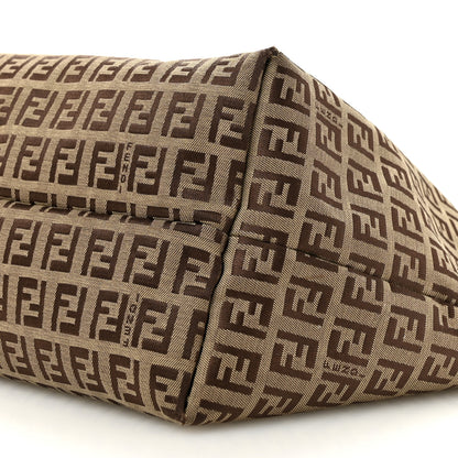 Fendi Zucchino Shopping Tote Beige Beige Tobacco 11 of 14