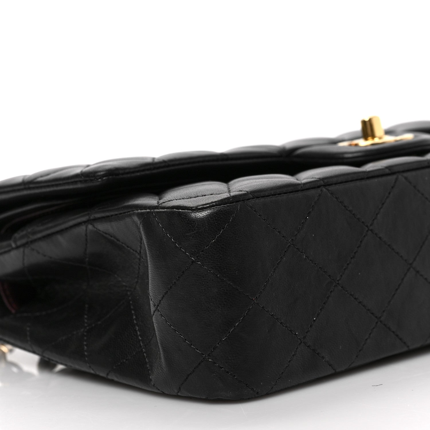 Chanel Lambskin Quilted Medium Double Flap Black 7 of 8