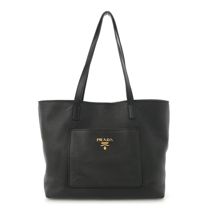 Prada Vitello Daino Pocket Shopping Tote Black 1 of 12