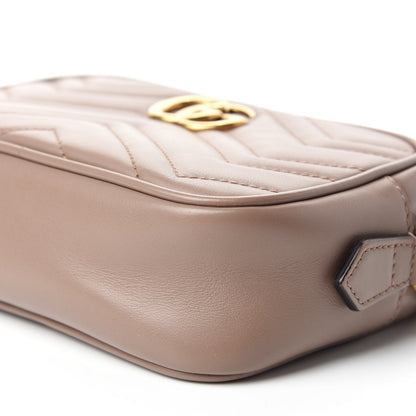 Gucci Calfskin Matelasse Mini GG Marmont Chain Shoulder Bag Porcelain Rose 7 of 10