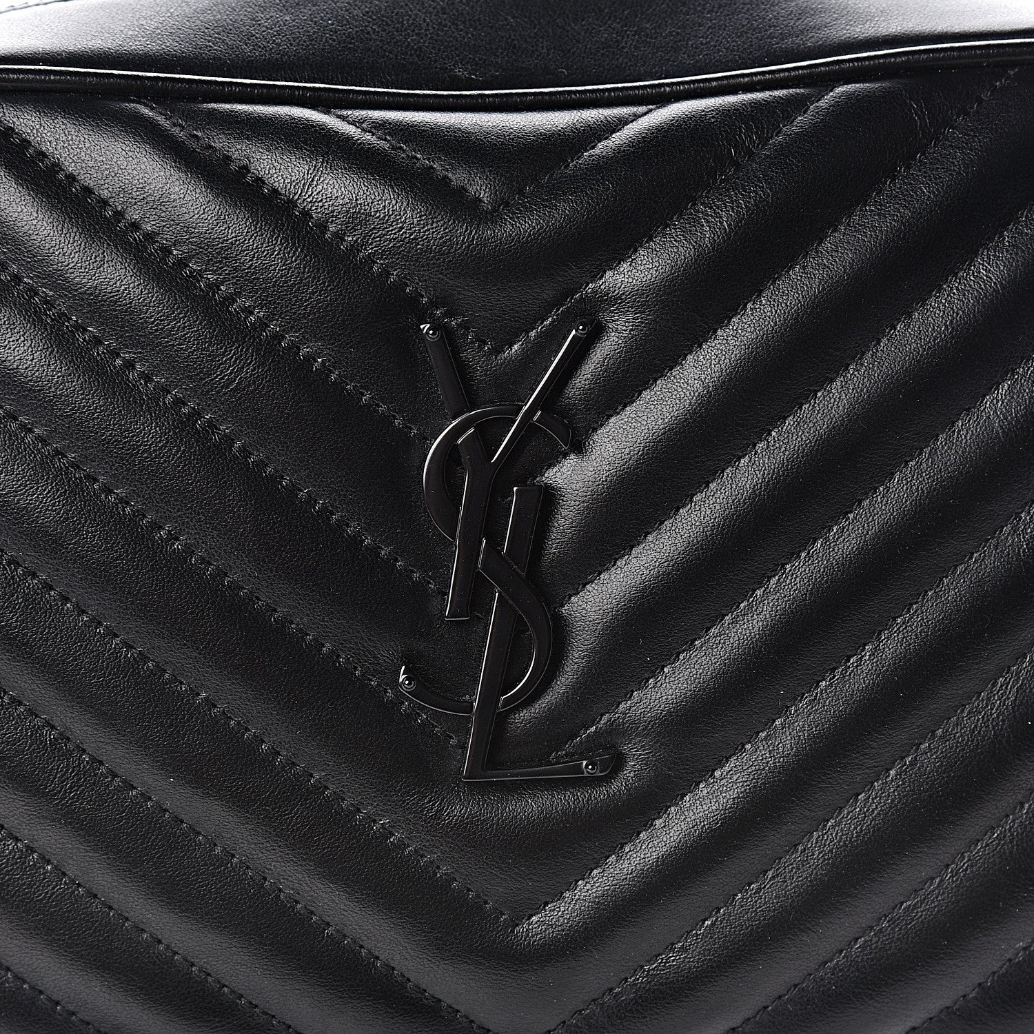 Saint Laurent Calfskin Matelasse Monogram Lou Camera Bag Black 10 of 10