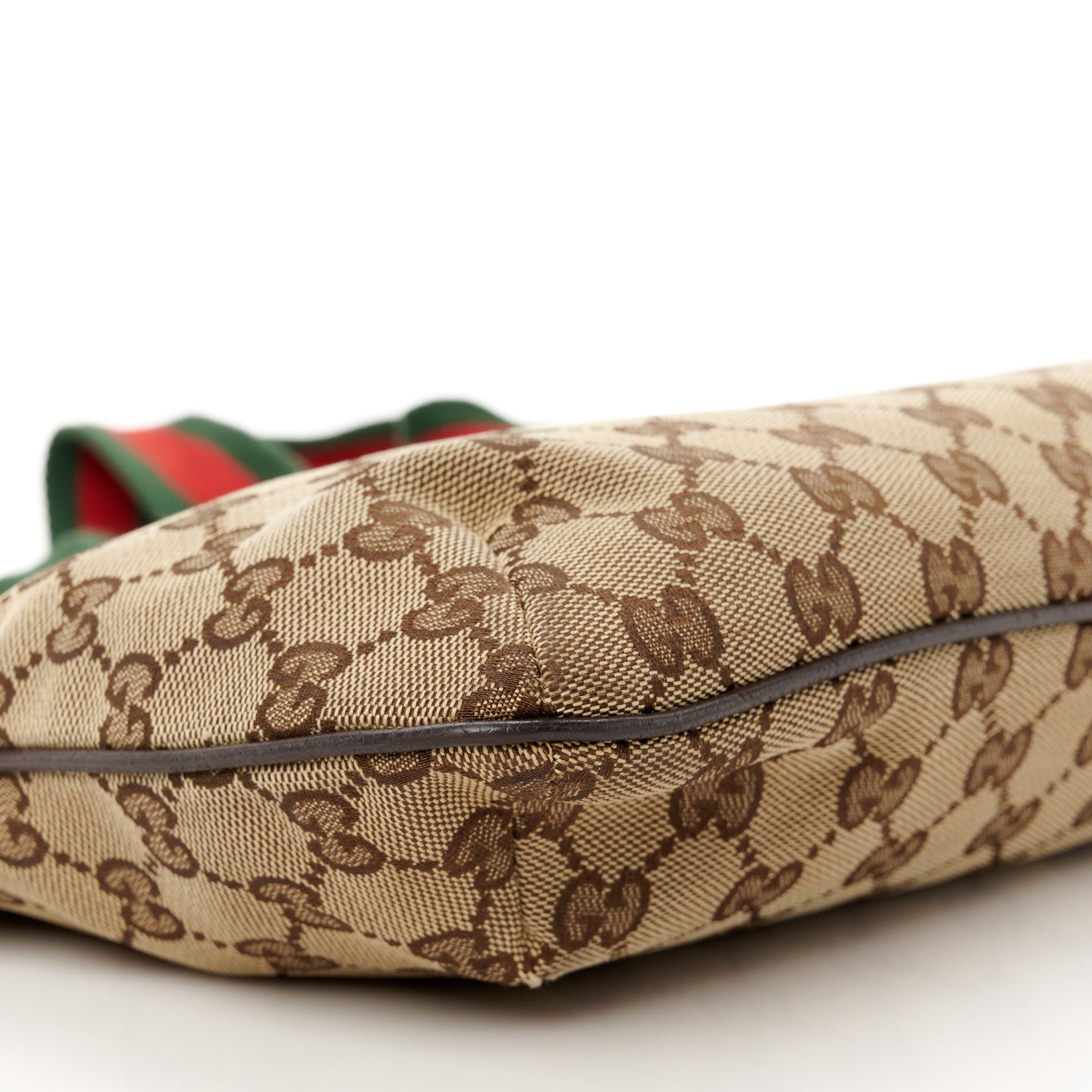 Gucci Monogram Web Small Flat Messenger Crossbody Dark Brown 11 of 13