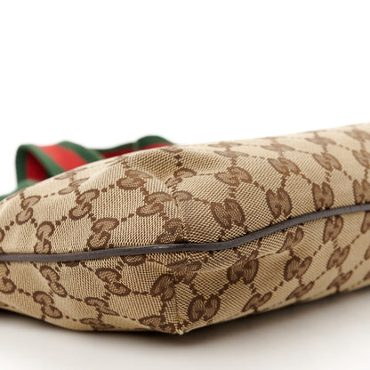 Gucci Monogram Web Small Flat Messenger Crossbody Dark Brown 11 of 13