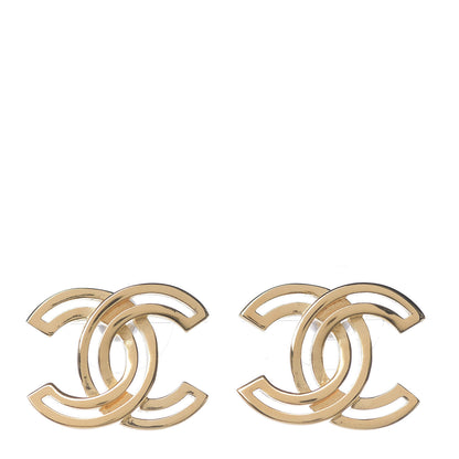 Chanel Metal Obazine CC Earrings Gold 1 of 3