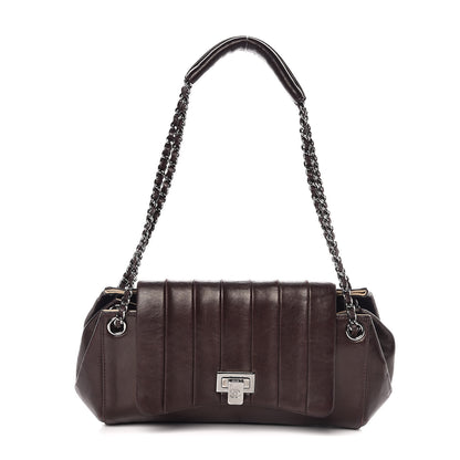 Chanel Vertical Quilt Lambskin Small Accordion Flap Brown 1 of 8