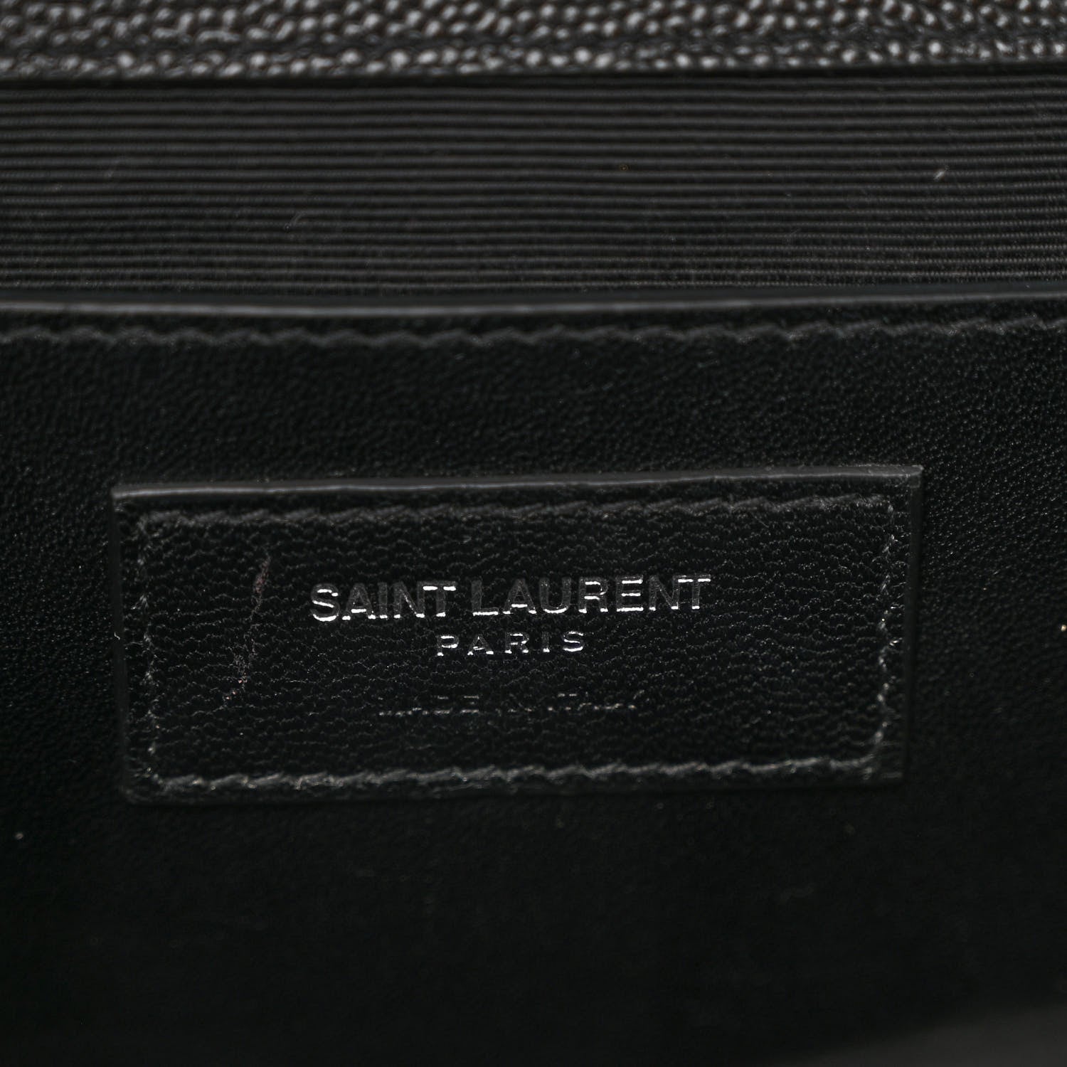 Saint Laurent Grain De Poudre Textured Mixed Matelasse Triquilt Medium Monogram Satchel Black 6 of 12