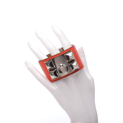 Hermes Epsom Collier de Chien CDC L Bracelet Orange Poppy 2 of 7