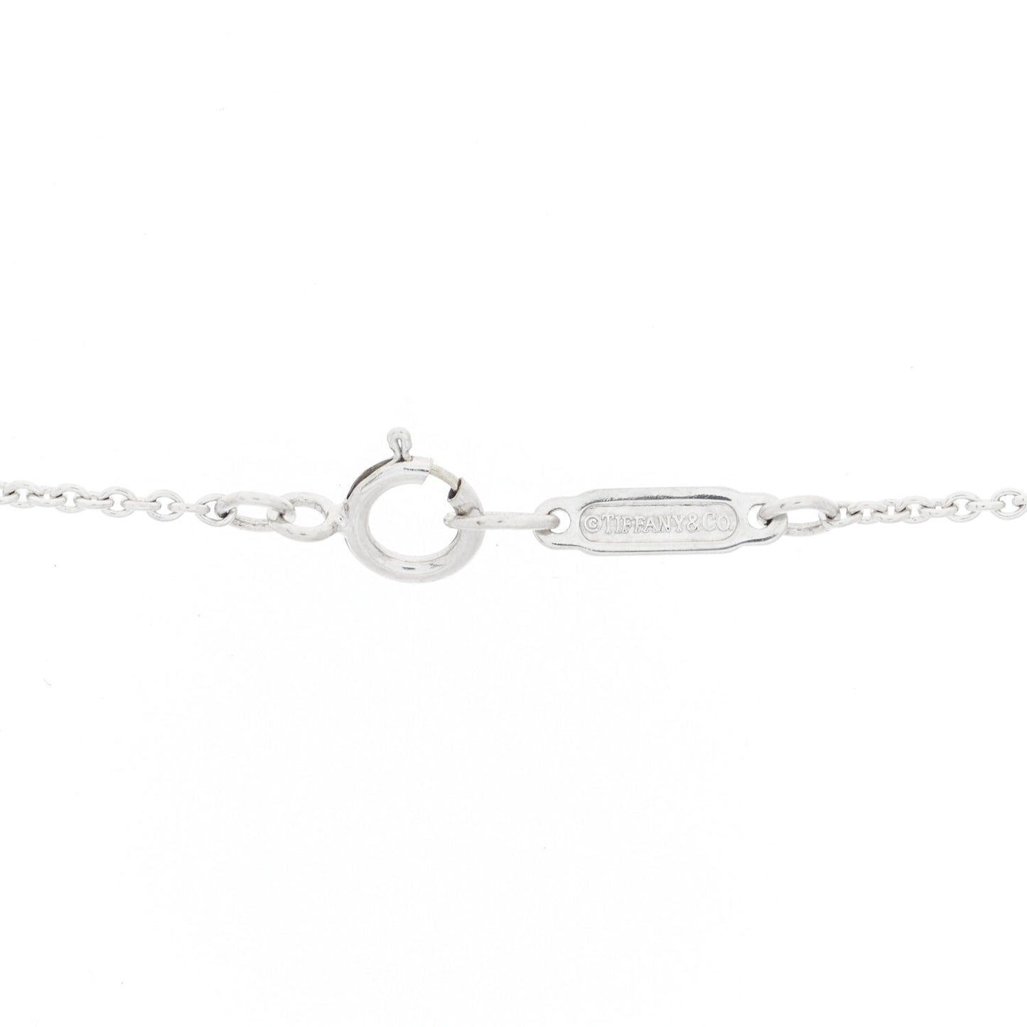 18K White Gold Diamond 1837 Triple Interlocking Circles Pendant Necklace