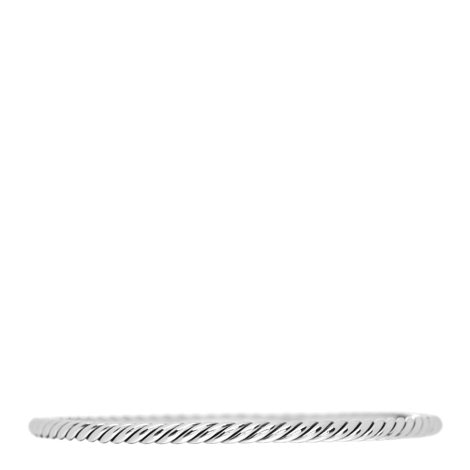 David Yurman Sterling Silver 4mm Cable Classics Bangle Bracelet 1 of 3