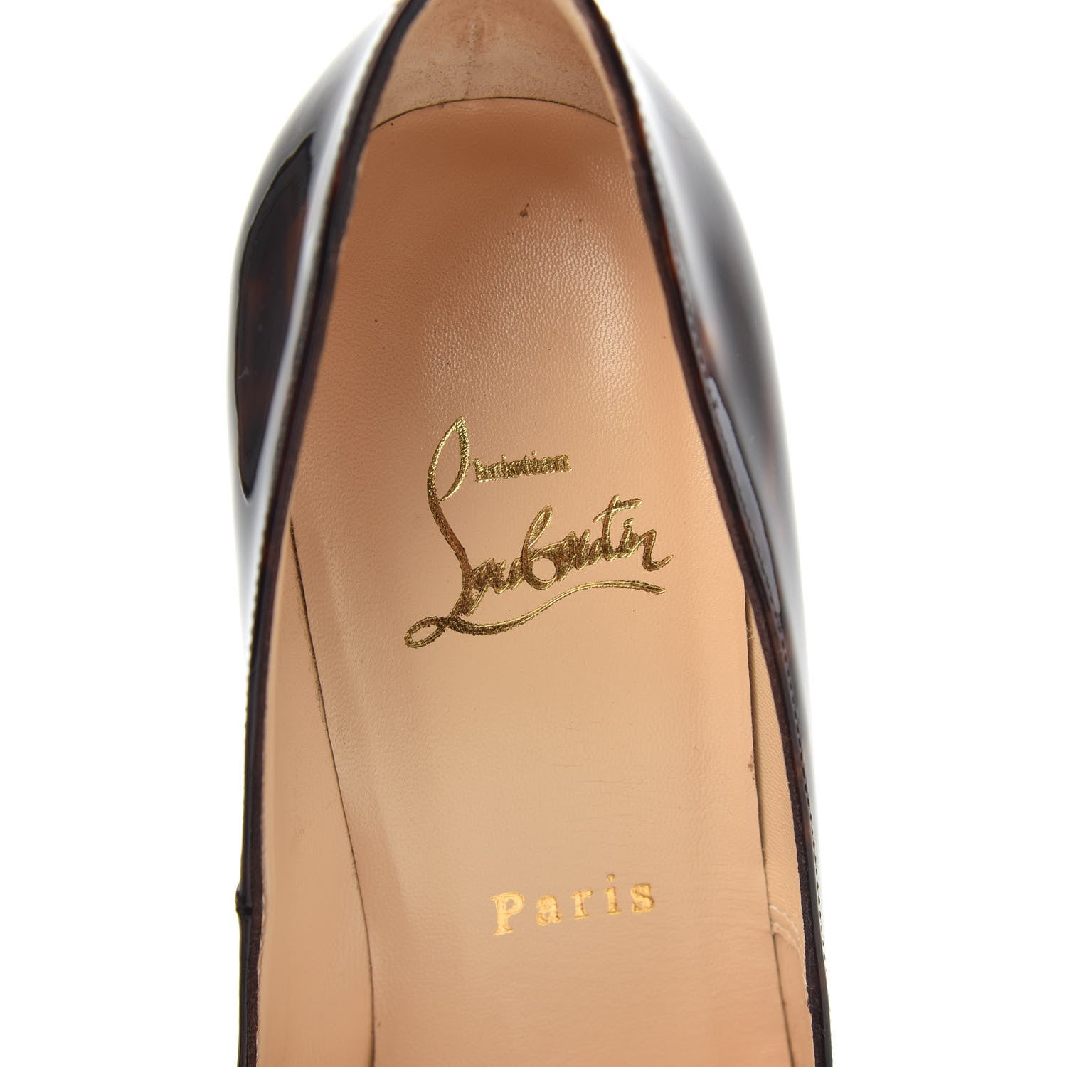 Christian Louboutin Patent Tortoiseshell Bianca 140 Pumps 38 Tartaruga 6 of 9