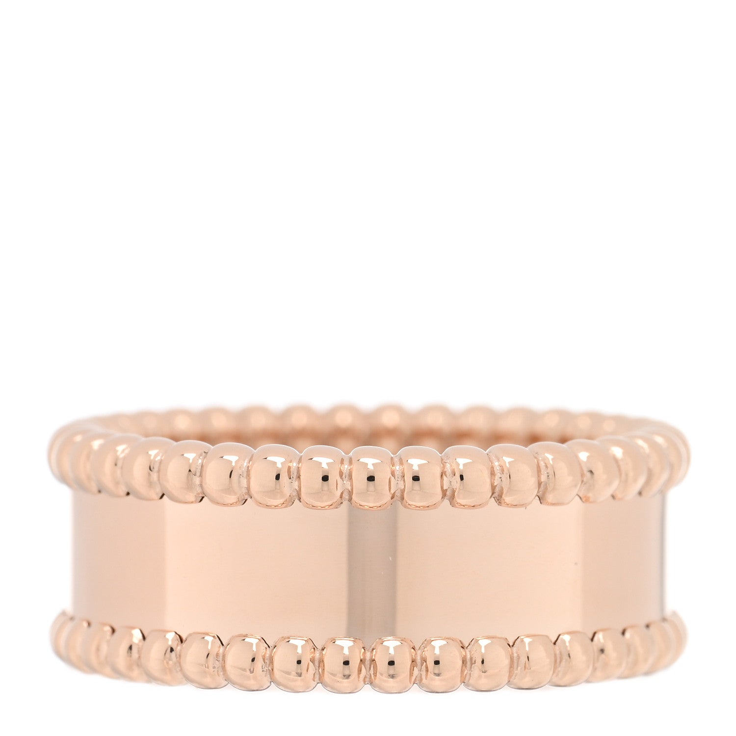 Van Cleef & Arpels 18K Rose Gold Perlee Signature Ring 52 6 3 of 5