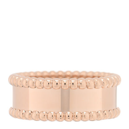 Van Cleef & Arpels 18K Rose Gold Perlee Signature Ring 52 6 3 of 5