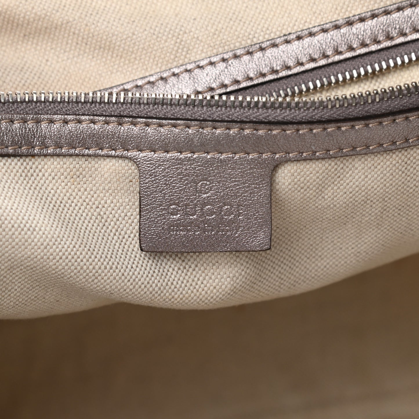 Metallic Guccissima Large GG Twins Tote Mauve