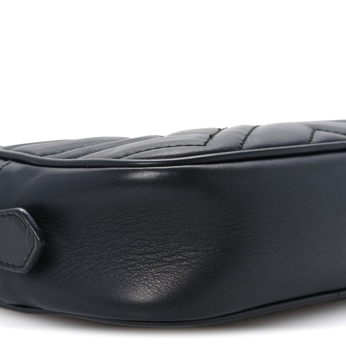 Calfskin Matelasse Mini GG Marmont Chain Shoulder Bag Black