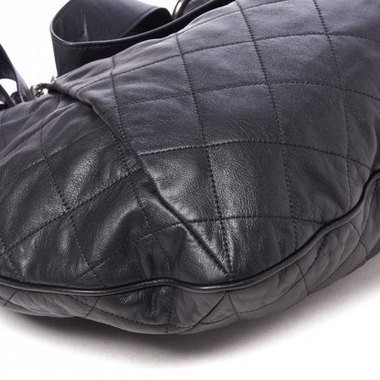 Chanel Calfskin Coco Pleats Hobo Black 6 of 9