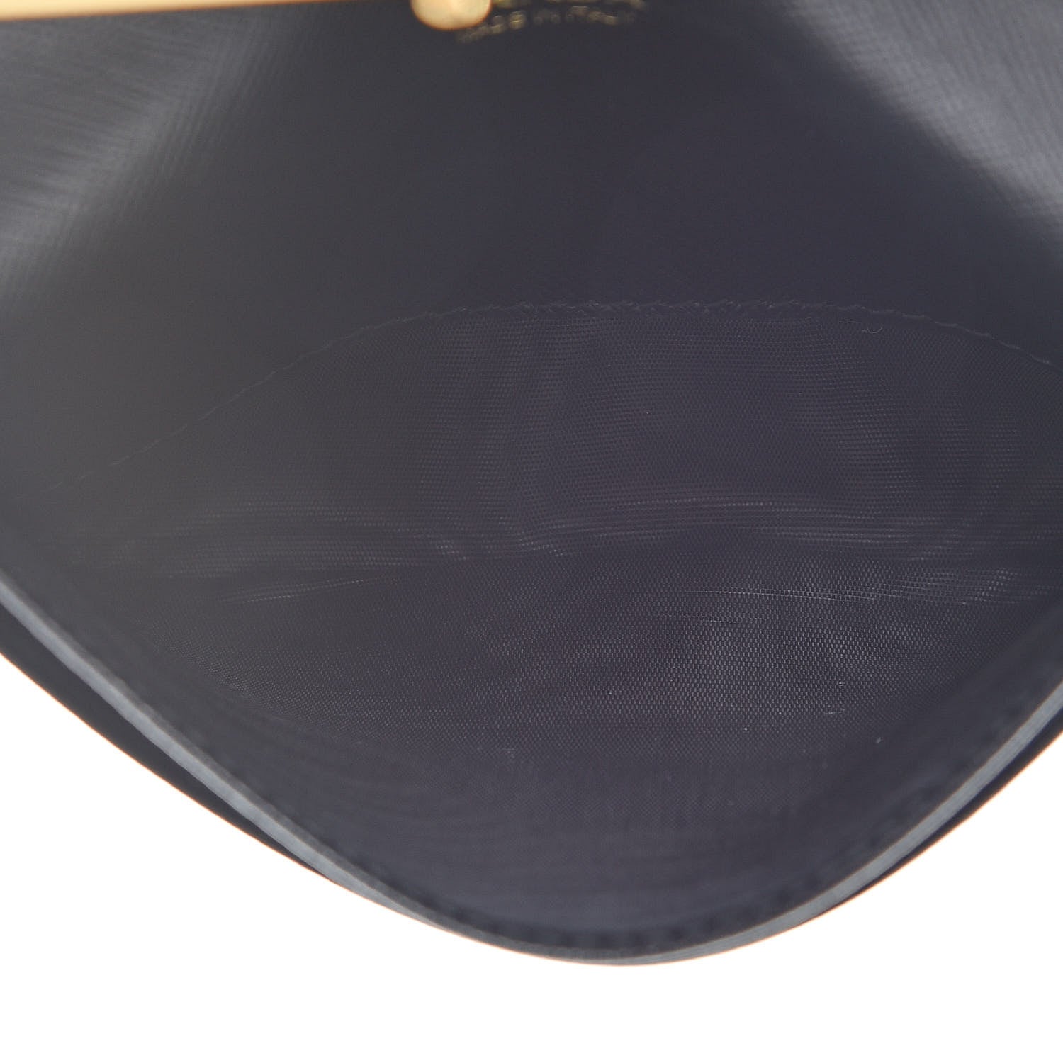 Prada Saffiano Metal Bar Flap Wallet Black 6 of 9