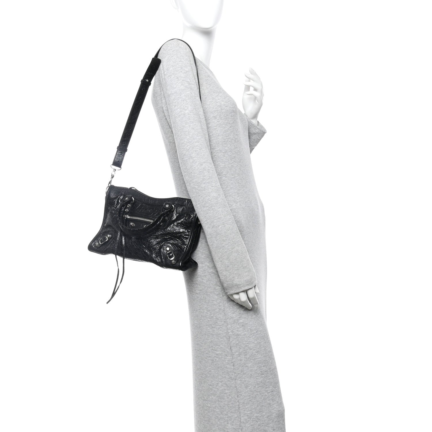 Balenciaga Agneau Arena Silver Hardware Small Le City Black 2 of 14