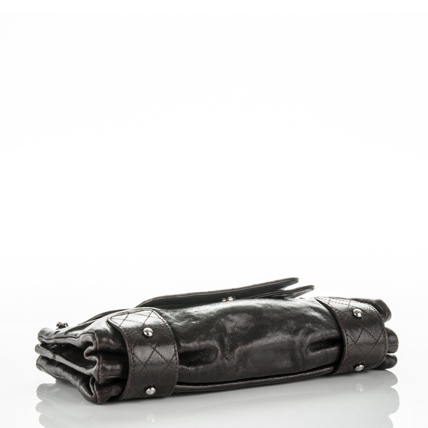 Glazed Caviar Pocket In The City Tote Brown