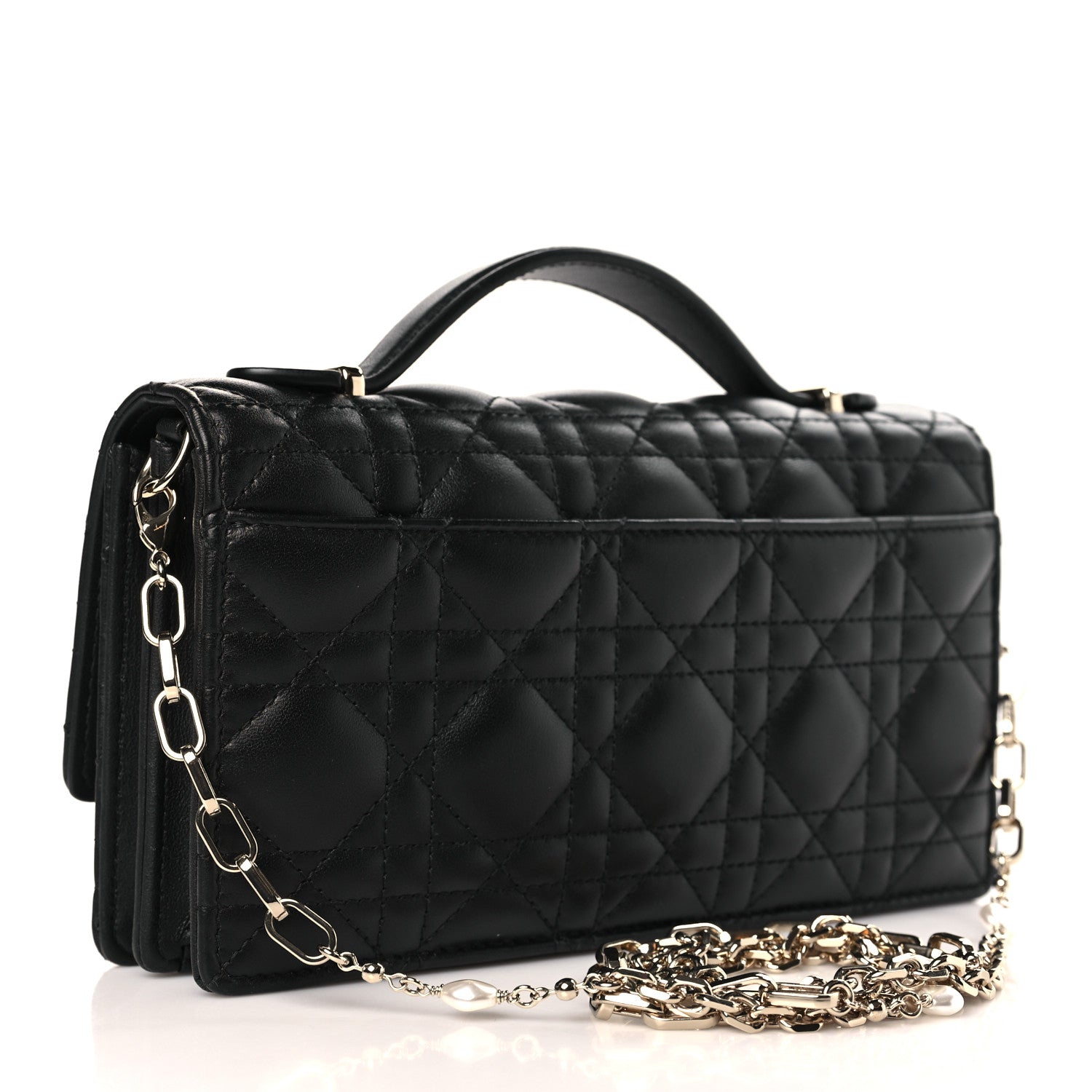 Christian Dior Lambskin Cannage Mini My Dior Bag Black 3 of 9