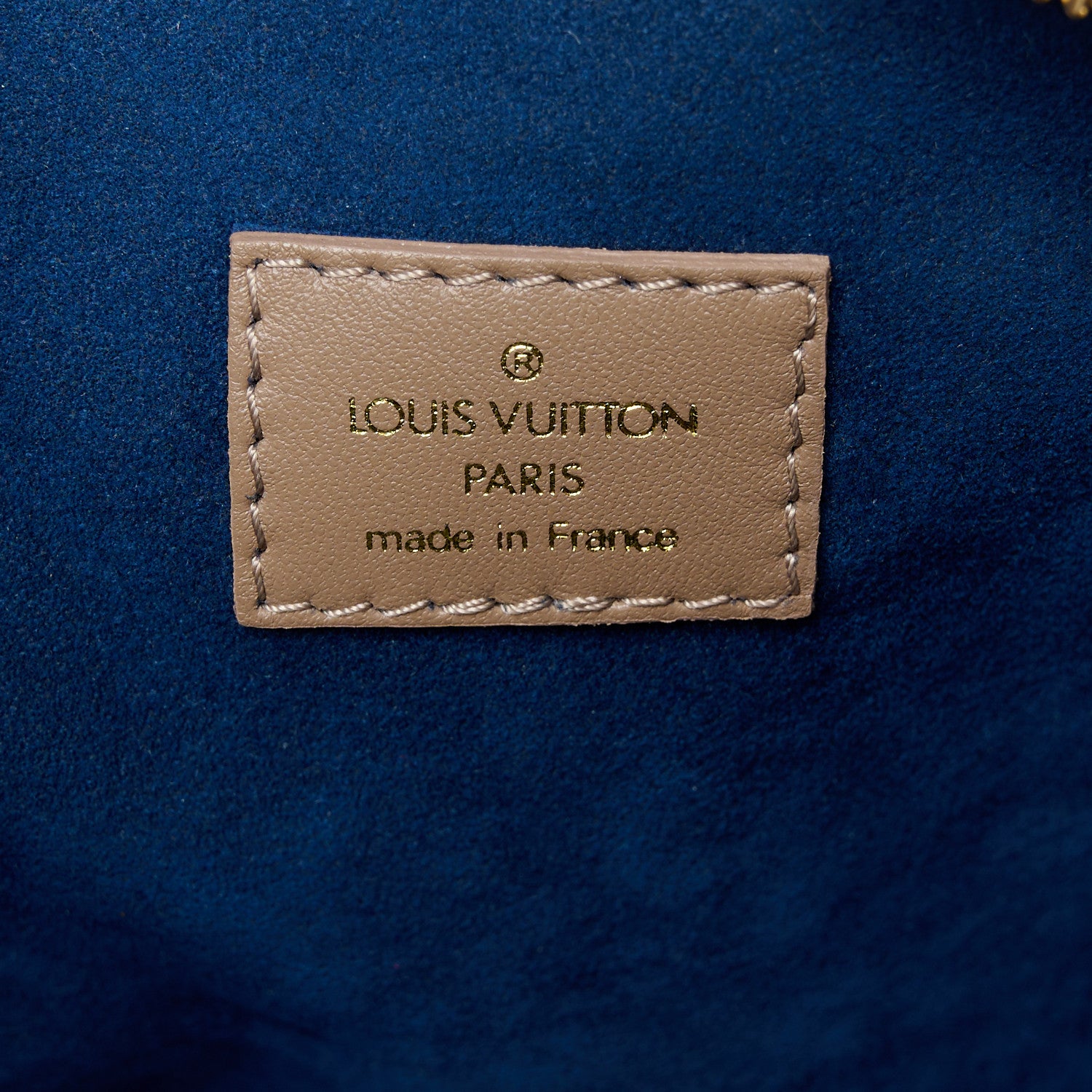 Louis Vuitton Lambskin Embossed Monogram Coussin MM Taupe 8 of 11