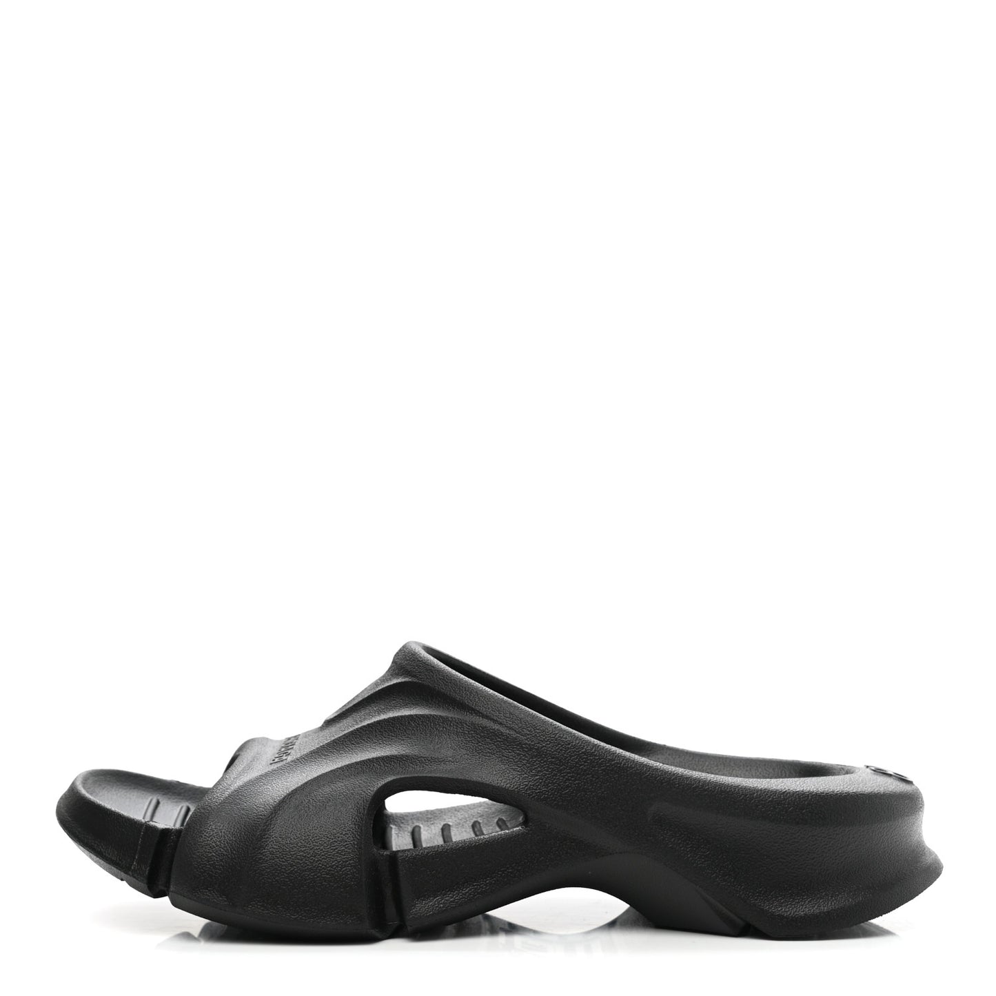Rubber Womens Mold Slide Sandals 37 Black