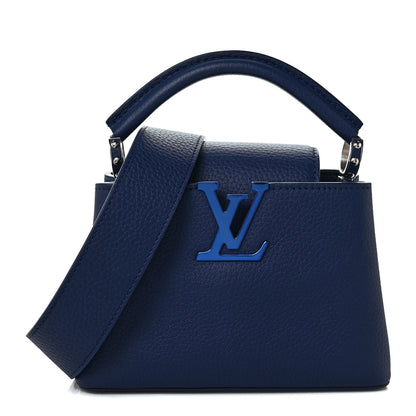 Louis Vuitton Taurillon Capucines Mini Blue 1 of 8